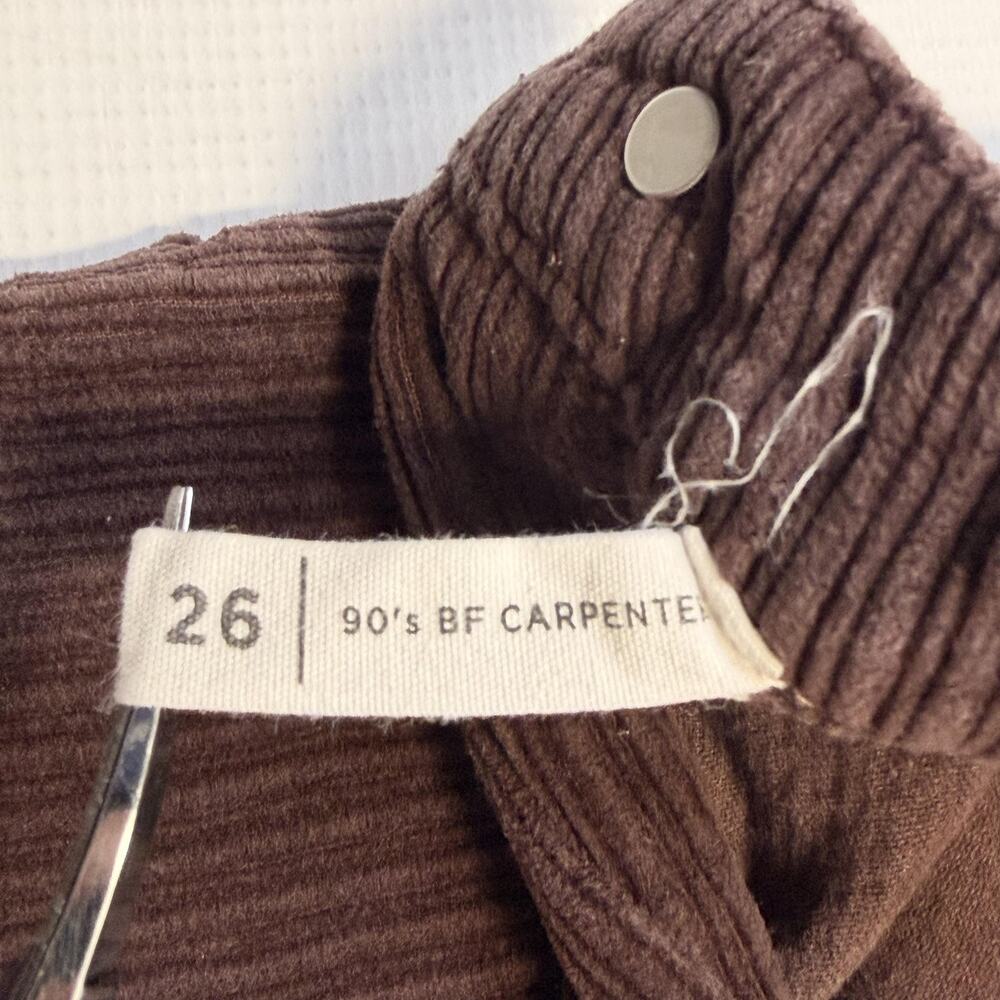 PacSun Pants Juniors 26 Brown 90s BF Carpenter Corduroy Straight Leg Relaxed - Picture 9 of 12